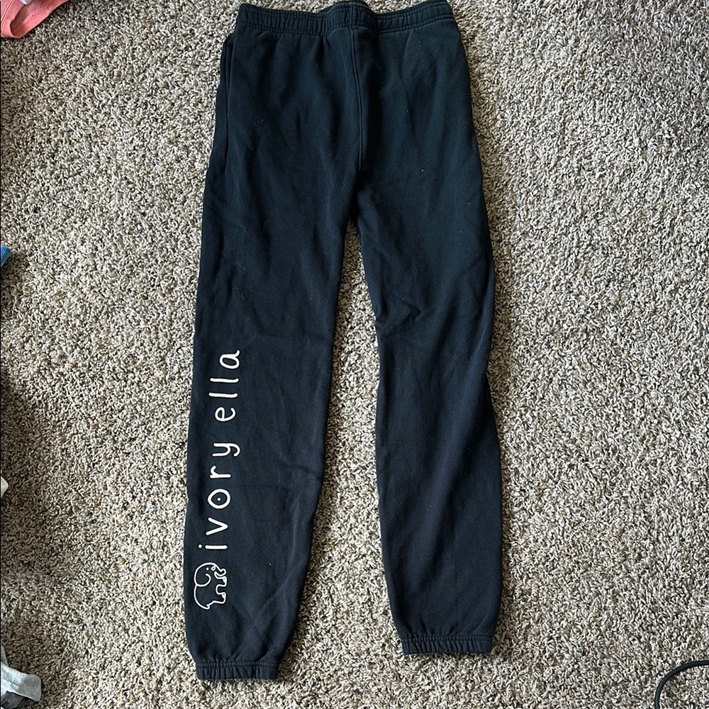 Ivory Ella Black Joggers